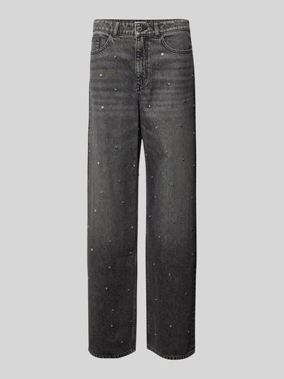 Jake*s Casual Relaxed Fit Jeans mit Ziersteinbesatz Black 2