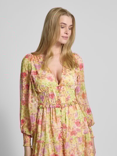 ADLYSH Sukienka koktajlowa ze stopniowaniem Jasnożółty 3