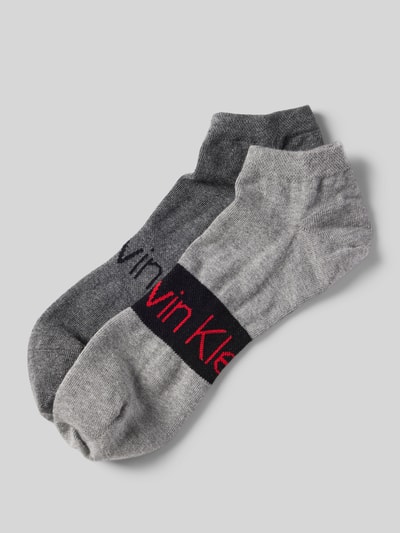 CK Calvin Klein Socken mit Label-Print im 2er-Pack Mittelgrau 1