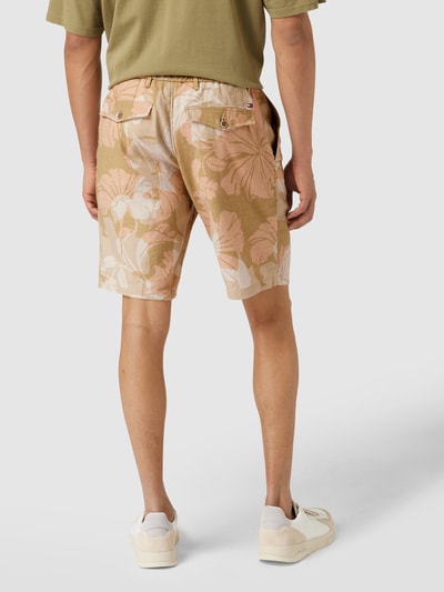 Tommy Hilfiger Relaxed Tapered Fit Bermudas mit floralem Muster Modell 'Harlem' Sand 5