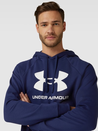 Under Armour Bluza z kapturem z nadrukiem z logo Granatowy 3