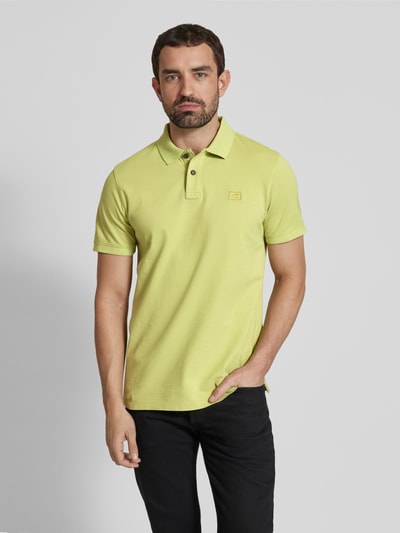 camel active Regular Fit Poloshirt mit Logo-Stitching Oliv 4