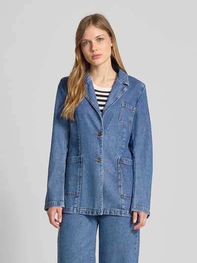 Marc O'Polo Oversized Jeansblazer aus Lyocell-Baumwoll-Mix Blau Melange 4