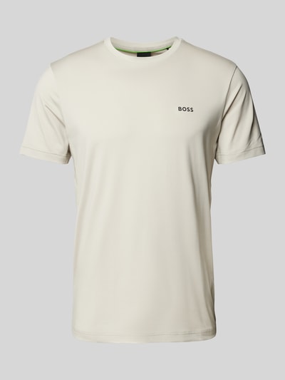 BOSS Green T-shirt met labelprint Beige - 2