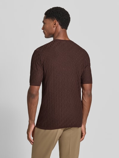 Emporio Armani T-Shirt aus Viskose-Mix in Strick-Optik Black 5
