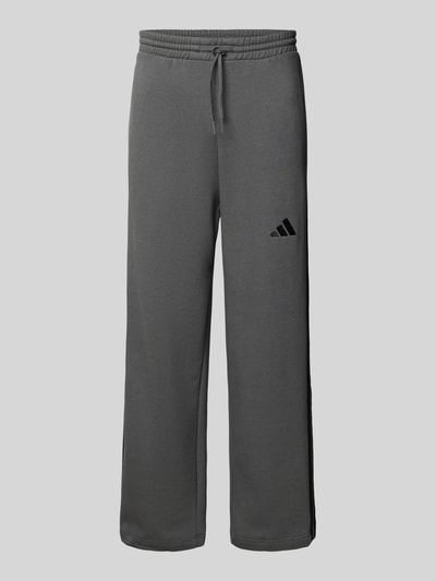 Produktfoto, Sweatpants mit elastischem Bund und Tunnelzug von adidas Sportswear, grau, Baumwoll-Mix, Regular Fit, Logo vorn, glatte Textur
