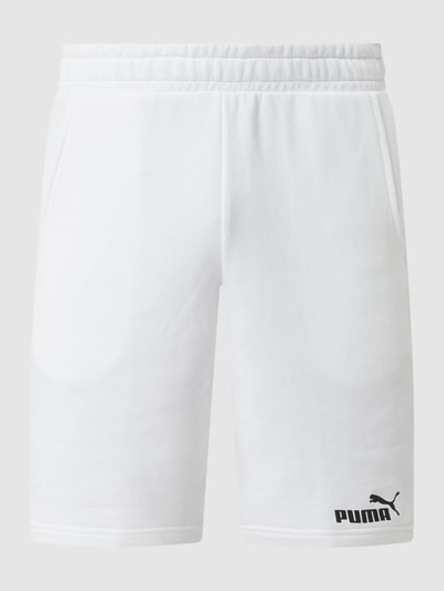 PUMA PERFORMANCE Sweatshorts met labelprint, model 'ESS SWEAT BERMUDAS' Wit - 2