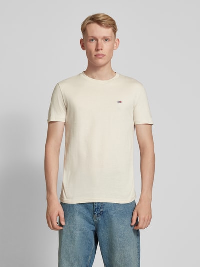 Tommy Jeans Slim Fit T-Shirt mit Logo-Stitching im 2er-Pack Beige 4