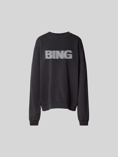 Anine Bing Oversized Sweatshirt mit Label-Print Black 2