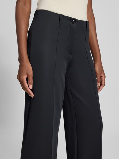 Christian Berg Woman Hose mit weitem Bein und Längsnähten Black 3