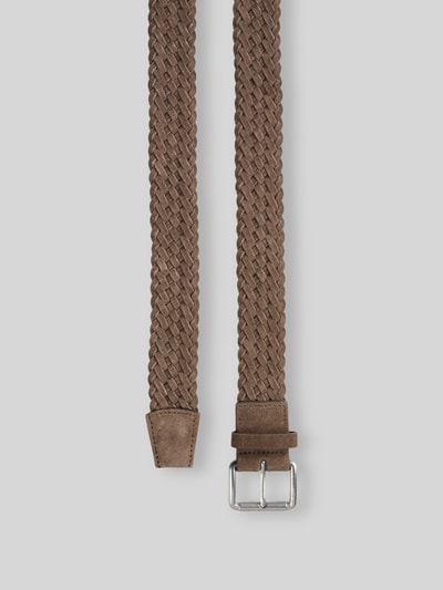 Marc O'Polo Gürtel aus Rindsvelours mit Flechtstruktur Beige 2