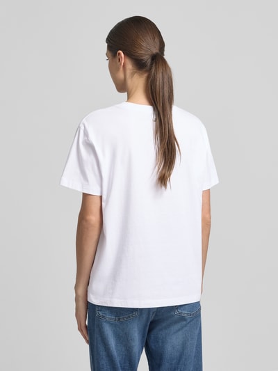 MOS MOSH T-Shirt mit überschnittenen Schultern Modell 'Washa' Weiss 5