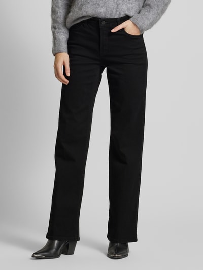 Someday Straight leg jeans in 5-pocketmodel, model 'Carie' Zwart - 4