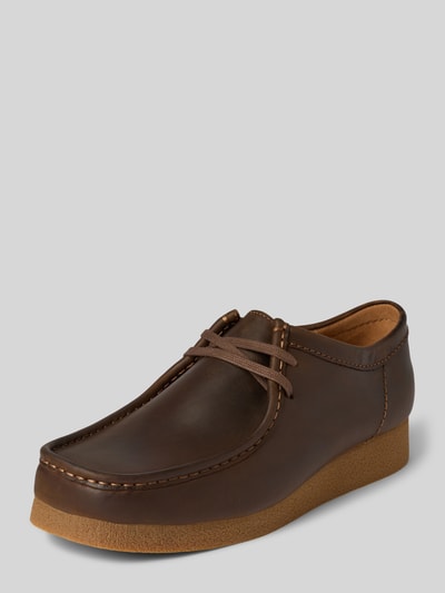 Clarks Wallabees van echt leer, model 'Evo' Middenbruin - 1