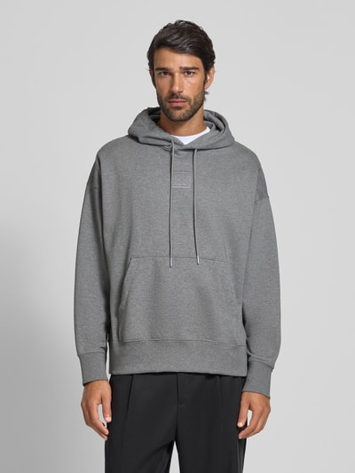 CK Calvin Klein Hoodie mit Label-Stitching Modell 'PREMIUM TERRY' Mittelgrau Melange 4