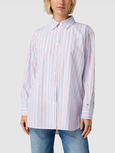 Tommy Hilfiger Oversized overhemdblouse met streepmotief Wit - 4