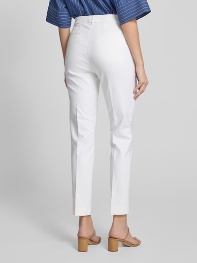 Lauren Ralph Lauren Spodnie materiałowe o kroju slim fit z detalem z logo model ‘LAKYTHIA’ Biały 5