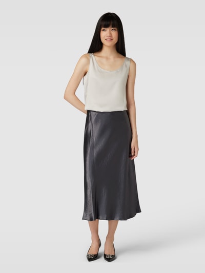 MaxMara Leisure Midirock mit elastischem Bund Modell 'ALESSIO' Anthrazit 1