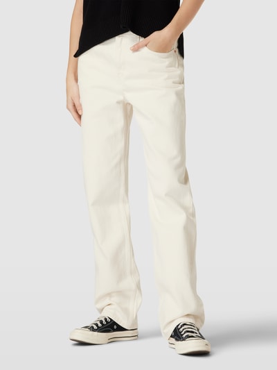 Levi's® Straight Fit Jeans in unifarbenem Design Modell 'LOW PRO' Offwhite 4