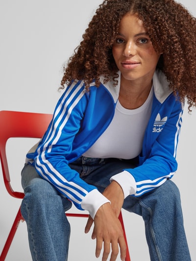 adidas Originals Sweatjacke mit Stehkragen Modell 'BECKENBAUER' Bleu Melange 3