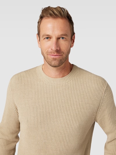 Marc O'Polo Strickpullover mit Rundhalsausschnitt Sand 3