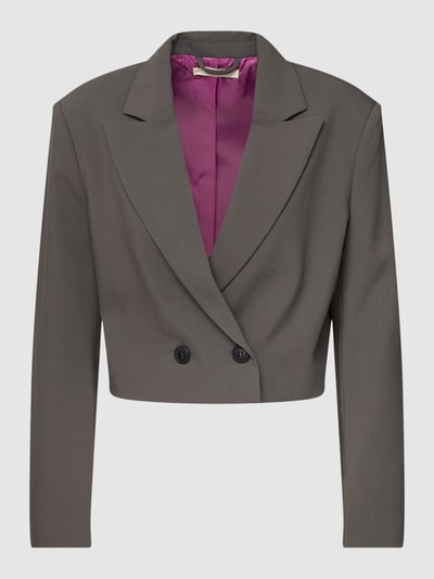 Review Korte blazer met reverskraag Antraciet - 2