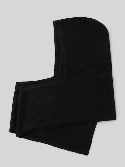 Produktfoto, Balaclava aus reinem Kaschmir mit offener Front von Christian Berg Woman, Damen Balaclava, Schwarz, weiche Textur, glatte Oberfläche