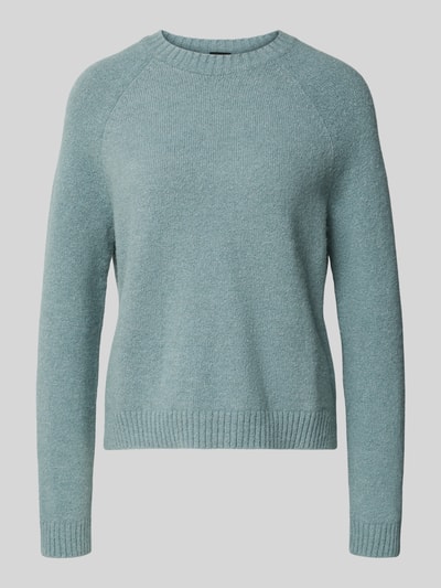 Produktfoto, Regular Fit Strickpullover aus Alpaka-Mix mit Modal und Baumwoll-Anteil Modell 'FEBISAN' von Boss, unifarben, gerippte Abschlüsse, Rundhals, weiche Strickstruktur