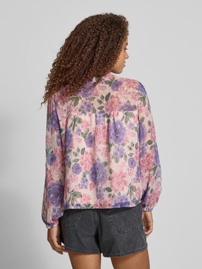 Only Regular fit blouse met all-over motief, model 'DINA' Roze - 5