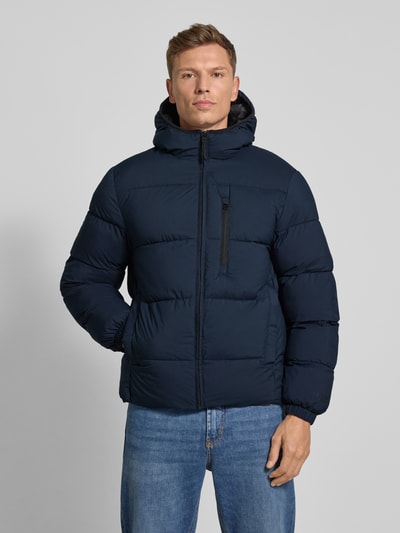 Tom Tailor Denim Gewatteerd regular fit jack met capuchon Donkerblauw - 4