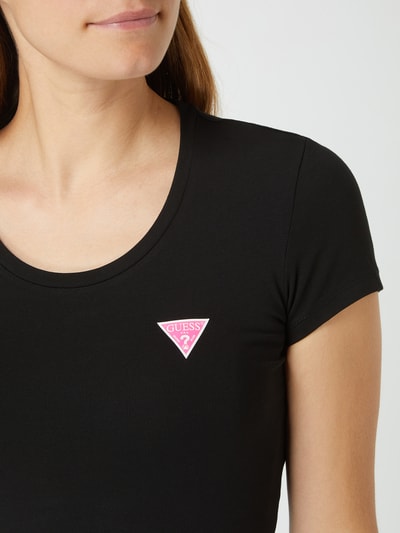 Guess T-shirt met logoprint, model 'Kamelia' Zwart - 3