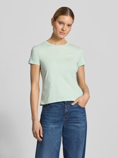 Tom Tailor Denim męski t-shirt o kroju regular fit z czystej bawełny Jasnozielony 4