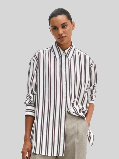 Marc O'Polo Regular fit blouse met lange mouwen van modalmix Offwhite - 4