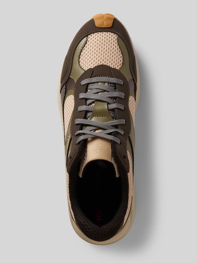 HUGO Sneaker mit Schnürung und Label-Detail Oliv 3