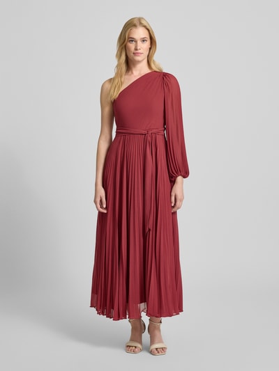 Forever New Avondjurk met plissévouwen, model 'Mina' Bordeaux - 4