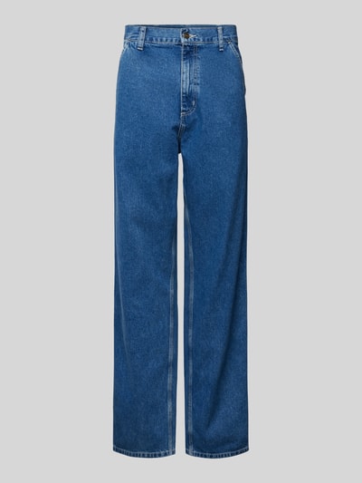 Carhartt Work In Progress Straight Leg Jeans mit Eingrifftaschen Modell 'SIMPLE PANT' Dunkelblau 2