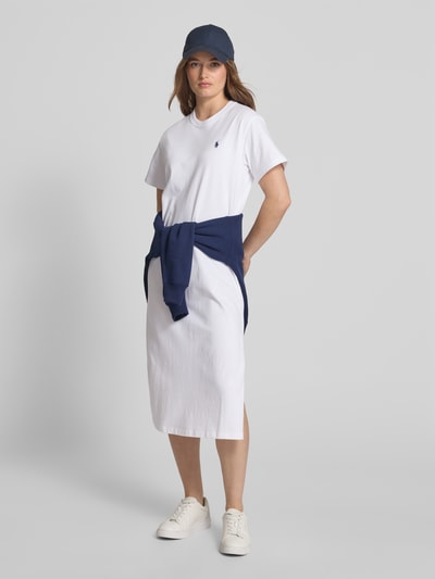 Polo Ralph Lauren T-shirtjurk met labelstitching Wit - 1