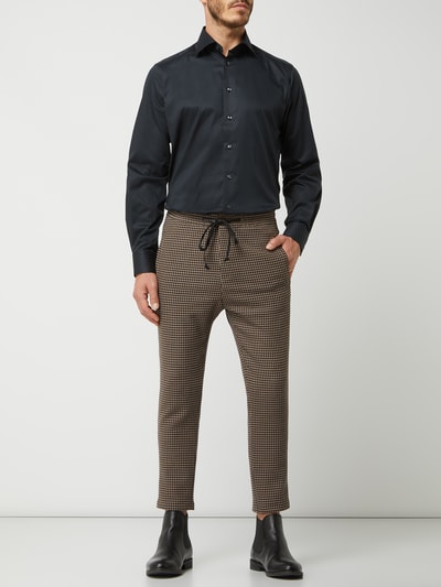 Eton Zakelijk regular fit overhemd van twill Zwart - 1