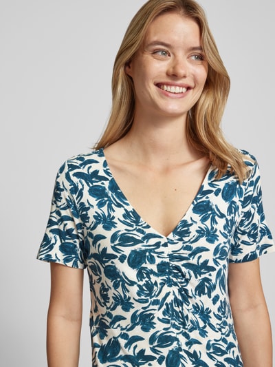 Tom Tailor Jurk met all-over motief Petrol - 3