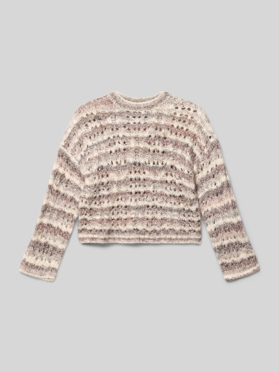 Mango Strickpullover mit Rundhalsausschnitt Modell 'sunset' Bordeaux 1