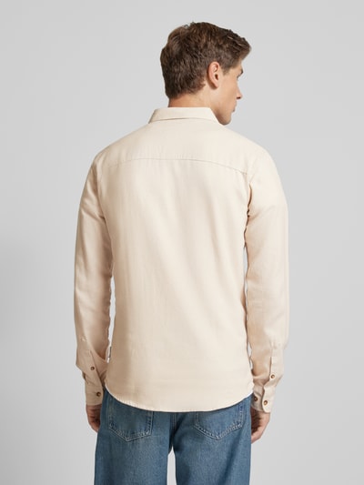 Only & Sons Slim fit vrijetijdsoverhemd met borstzak, model 'GUDMUND' Beige - 5