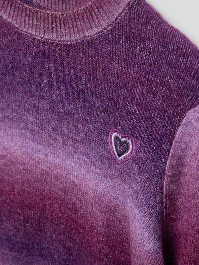 s.Oliver RED LABEL Strickpullover mit Motiv-Stitching Bordeaux Rot 2