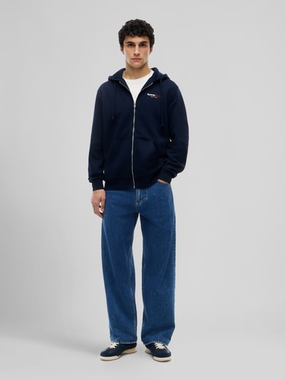 Tommy Jeans Bluza rozpinana o kroju relaxed fit z mieszanki bawełny Granatowy 1
