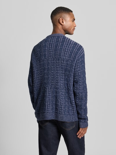 Armedangels Regular Fit Strickpullover aus Bio-Baumwoll-Woll-Mix Modell 'DAAKO' Marine 5