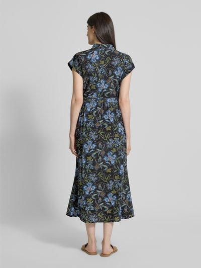 Jake*s Casual Hemdblusenkleid aus Viskose mit Bindegürtel Black 5