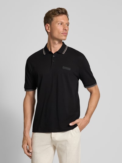 ARMANI EXCHANGE Regular fit poloshirt met knoopsluiting Zwart - 4