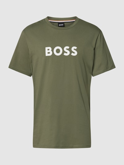 BOSS T-Shirt mit Label-Print Gruen 2