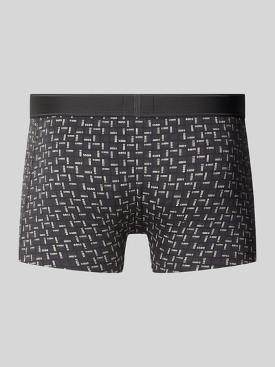 Produktfoto, czarno-szare obcisłe bokserki z graficznym wzorem, Pant & Trunk aus Baumwoll-Mix Modell 'Trunk 365 Print' von BOSS, Herren obcisłe bokserki