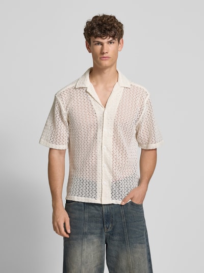 Only & Sons Relaxed Fit Freizeithemd mit Reverskragen Modell 'NOVAK' Offwhite 4