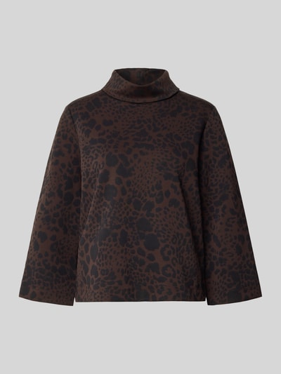 s.Oliver BLACK LABEL Regular Fit Sweatshirt aus Viskose-Mix Dunkelbraun 1